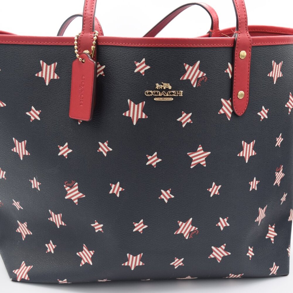 Coach Reversible City Tote in Americana Star Print